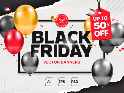BLACK FRIDAY Vector Banners banner template black friday bright marketing modern post sale shopping stock graphics vector