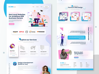 Landing Page For Web Solutions Company design landing modern web design