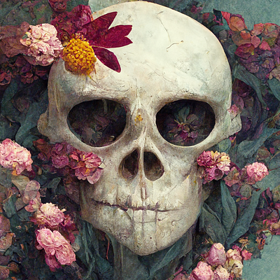 Floral Fashion abstract design graphic design illustration people plants skull