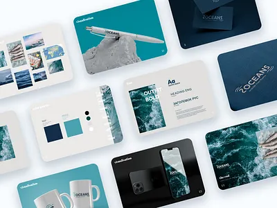 2 OCEANS branding & style guide brand book branding design firstshot fish graphic design logo ocean style guide