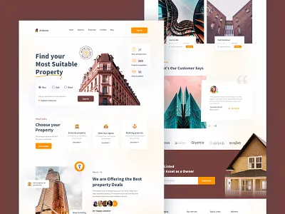Real Estate landing page design design graphic design real estate real estate design real estate home page design real estate landing page real estate landing page design real estate web ui ui web template web ui