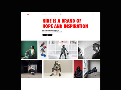 NIKE ecommerce layout minimal modern nike