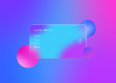 Glass Credit Card 2021 trend 3d card credit card design glassmorphic glassmorphism illustration ui vibrant