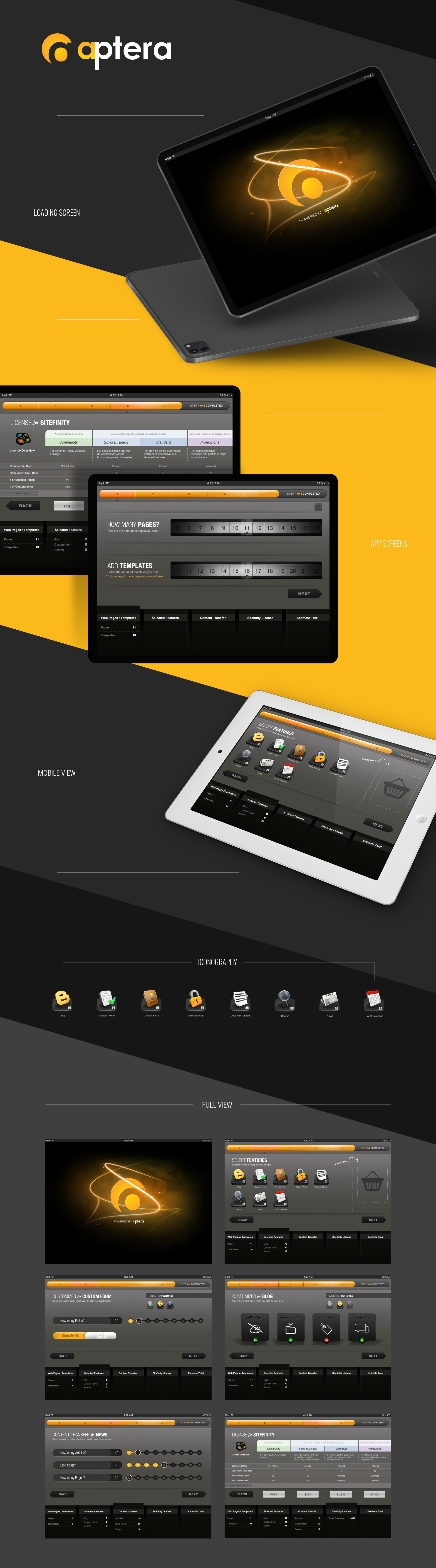 Aptera | Sales App app designer application design branding design design app illustration ipad app ipad design logo mobile app mobile designer ui uiux ux web web app web design web designer website website sales app