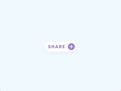 Social Share button animation - Daily UI #010 adobe xd button button animation challenge clean clean ui cute daily ui dailyui design interaction micro interaction minimal playful share share button simple social social media ui animation