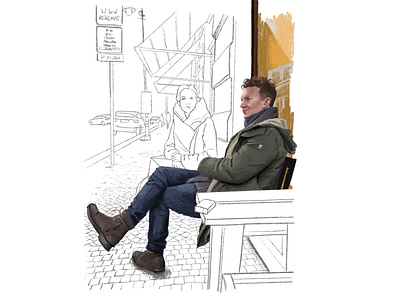 Stroll art digital digitalart face illustration nature pencil pencil art people sketch