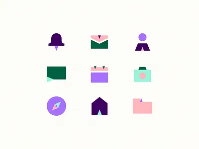 Icons (triangle) branding colors concept design iconography icons identity triangle