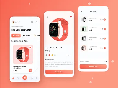 Watch Shop App 2021 app business clean ui colorful app design dribbble e commerce ios ios app minimalism popular product product design shop ui watch watch os