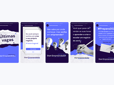 Start Empreendedor - Traffic ad Campaign - Instagram Stories ads app branding design illustration instagram social media typography ui ux