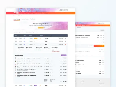 Order History Page add to cart anime figures business catalog page delivery ecommerce market online shopping order order now order page product page retail shop retail store shop shopping store ui ux website