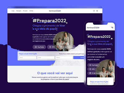 Start Empreendedor - Event Launch - Landing Page app app design design digital product product design responsive ui ux web
