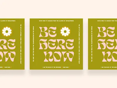 Be Here Now design ram dass spirituality typography
