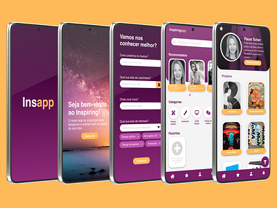 Inspiring App app college design inspiring mobile project ui uni ux