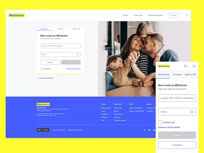 Banco do Brasil - BB Dental - Login app design product design ui ux