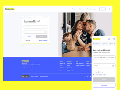Banco do Brasil - BB Dental - Login app design product design ui ux