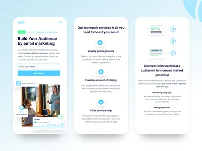 Izen I Email Marketing Agency Mobile Responsive agency website app design branding design dribbble design dribbble website design interface design landing page minimal design mobile design mobile responsive mobile responsive design mobile ui modern design responsive design ui ui design visual design website design website template