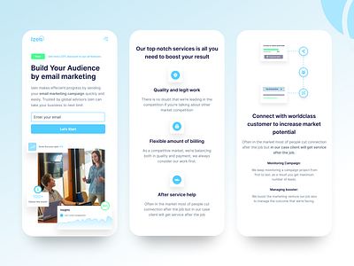 Izen I Email Marketing Agency Mobile Responsive agency website app design branding design dribbble design dribbble website design interface design landing page minimal design mobile design mobile responsive mobile responsive design mobile ui modern design responsive design ui ui design visual design website design website template