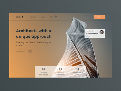 Architecture design landing page architecture architecturedesign architecturestudio building city cityscape designstudio landingpage office studio tower towers ui uxdesign webdesign