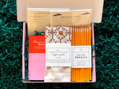 A Resistance Memo Kit activism bandana beth mathews box congress emphemera female designer kit los angeles nashville pencil pencils pink political politics president resistance stationery vintage vote