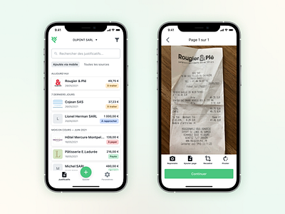 Pennylane mobile app v1 accounting invoice mobile app mobile design pennylane product design receipt sme ui design ux design