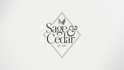 Sage & Cedar branding design logo type typography