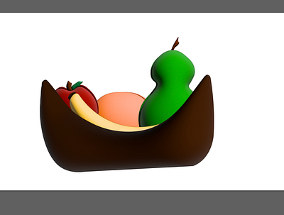 3-D Fruit Bowl 3d design fruit fruit bowl illustration