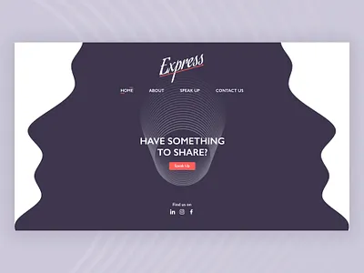 Express - Speak up Homepage design figma layout purple ui web web design webdesign