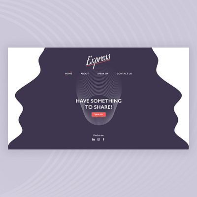 Express - Speak up Homepage design figma layout purple ui web web design webdesign
