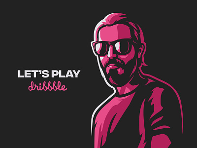 Hello Dribbble! avatar brand designer brand identity branding hello dribbble illustration lets play logo designer mascot vector art vector portrait visual design