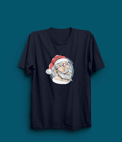 Santa claus christmas branding christmas t shirts mens company logo comphany design illustration modern logo vector