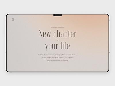 Psychologist website interaction landing psychology ui ux