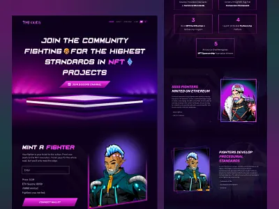 NFT Minting Landing Page colorful ui creative crypto landing page crypto ui dgpro studio jahid jaykar landingpage trend2020 trendy design ui design trend uidesign uidesigner uiinpiration uipractice uitrend2021 ux design uxpractice webdesign website website design