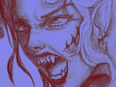 V for …. concept illustration traditional art