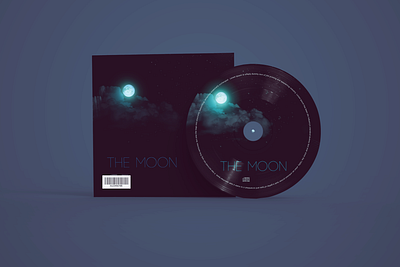 The Moon | Album Cover Design 2021 album album cover album cover design cd mock up design music music cover vector weekly design weekly warm up