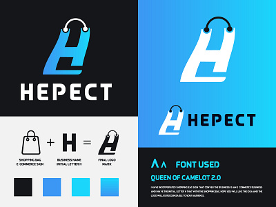 Hepect E-commerce Site Logo Design Project. abstract brand logo branding business business logo corporate logo design ecommerce logo gradient logo graphic design illustration logo logo design minimalist logo design modern logo professional logo vector vector logo website logo