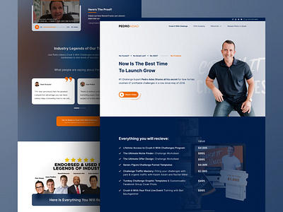 Proffesional Coach Landing Page coach design indonesia indonesia designer landing page ui web