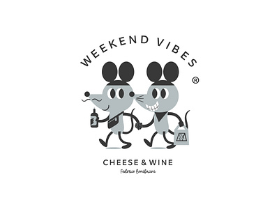 WEEKEND VIBES animal branding character character design design digitalart graphic design humor icon illustration logo love mice mouse raton retro tshirtdesign vector weekend weekendvibes