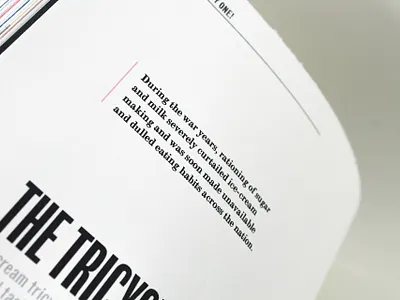 Stop Me & Buy One! - Book Design ISTD Award bodoni bodoni typeface book design editorial editorial design elegant fonts ice cream ice cream ice cream history layout layout design serif typeface typographic hierarchy typography