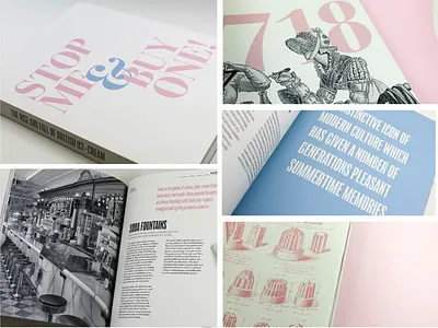 Stop Me & Buy One! - Book Design ISTD Award bodoni bodoni typeface book book design editorial design elegant design ice cream ice cream pastel colour typographic design typography