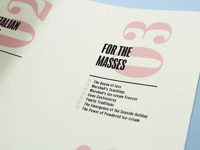 Stop Me & Buy One! - Book Design ISTD Award bodoni book book design design editorial design elegant graphic design ice cream ice cream monotype pastel pink and blue sans serif sans serif typeface serif serif typeface typographic typographic design typography