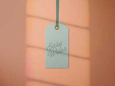 Easy Wear - Label Design brand identity branding clothing brand colourful design design feminine logo graphic design hand lettered logo hand lettering illustration label label design logo logo design minimal branding minimal logo script logo signature logo