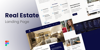 Real Estate Landing Page design estate landing page real estate ui design website