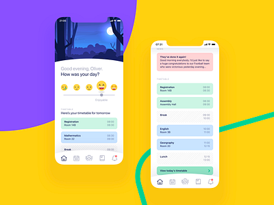 School Schedule / II design product design ui ux