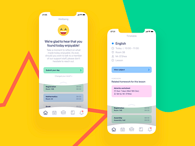 School Schedule / V design product design ui ux