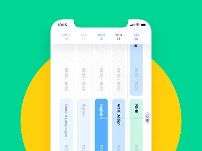 School Schedule / IX design product design ui ux