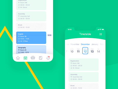 School Schedule / VI design product design ui ux