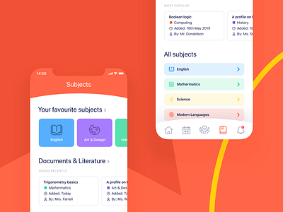 School Schedule / XI design product design ui ux