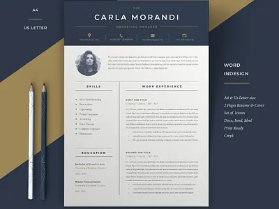 Minimal Resume Template Carla 2 page a4 resume clean resume cover letter creative resume creative vc cv cv template minimal resume modern resume professional resume resume resume design resume for word resume template resume word teacher resume us letter resume word cv word resume