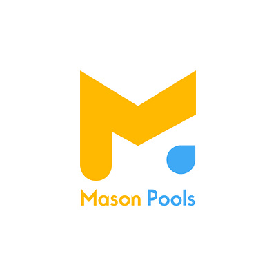 Mason Pools branding design icon illustration logo