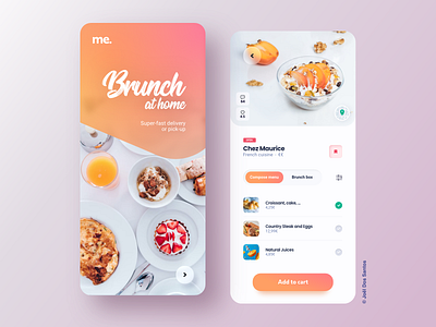 Brunch at home android app brunch croissant cuisine delivery delivery app drink eat eating food food app home ios mobile online online delivery orange order restaurant